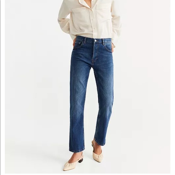 MANGO Mid Waist straight jeans size 34 - Picture 1 of 12
